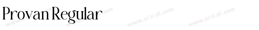 Provan Regular字体转换